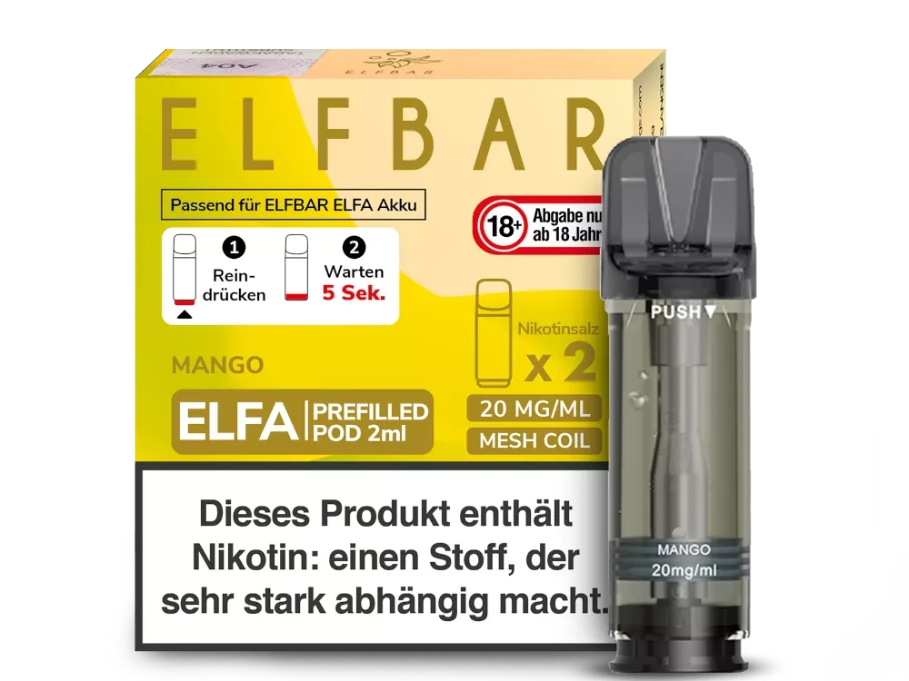 ELFBAR ELFA Pod 2er Pack 20mg/ml - verschiedene Sorten Elfbar